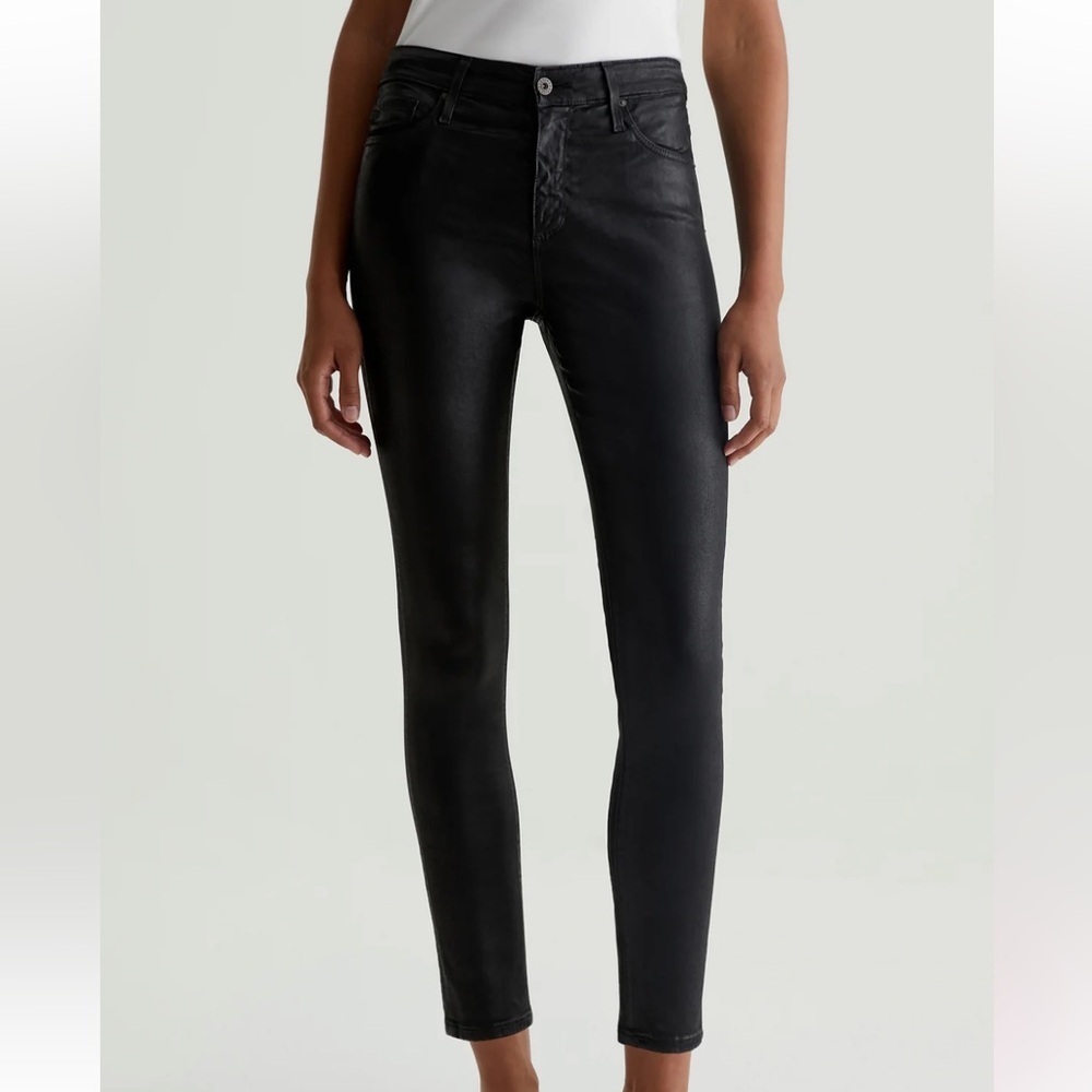 ADRIANO GOLDSCHMIED AG Women's Farrah Black Coated Denim Skinny Jean Size 30R